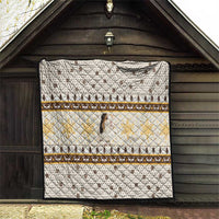 Guinea Pig Christmas Quilt with Snowflakes Trees and Reindeer Pattern - Wonder Print Shop