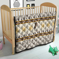 Guinea Pig Christmas Quilt with Snowflakes Trees and Reindeer Pattern - Wonder Print Shop