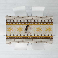 Guinea Pig Christmas Tablecloth with Snowflakes Trees and Reindeer Pattern - Wonder Print Shop