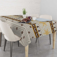 Guinea Pig Christmas Tablecloth with Snowflakes Trees and Reindeer Pattern - Wonder Print Shop