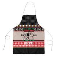 Hiking Christmas Apron with Mountains Trees and Winter Holiday Pattern - Wonder Print Shop