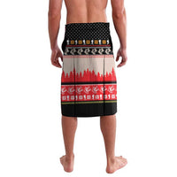 Hiking Christmas Lavalava with Mountains Trees and Winter Holiday Pattern - Wonder Print Shop