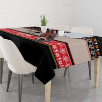 Hiking Christmas Tablecloth with Mountains Trees and Winter Holiday Pattern - Wonder Print Shop