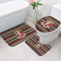 Santa Hold My Beer Christmas Bathroom Set with Beer Mugs and Holiday Pattern - Wonder Print Shop