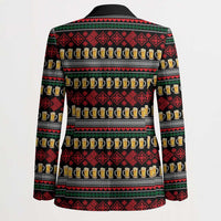 Santa Hold My Beer Christmas Blazer with Beer Mugs and Holiday Pattern - Wonder Print Shop