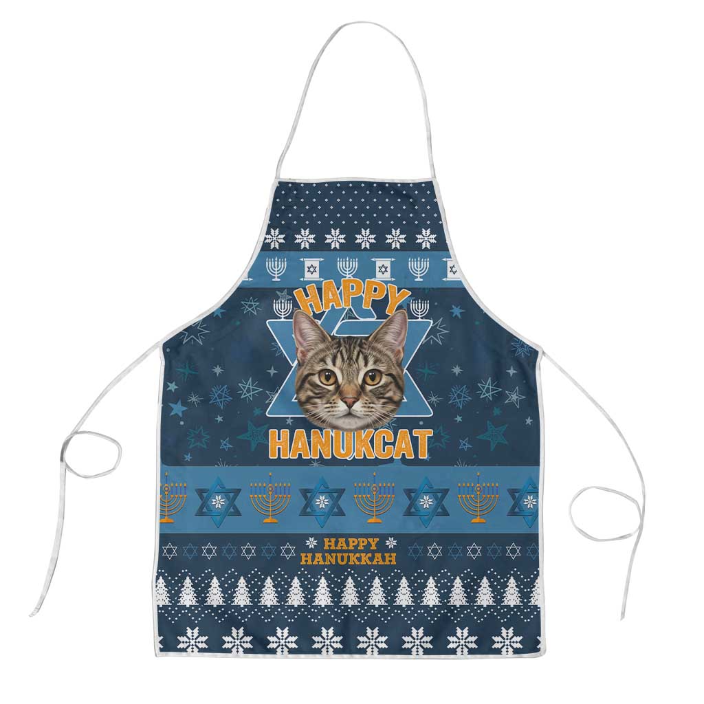 Happy Hanukcat Christmas Design Apron Xmas Holiday Patterns - Wonder Print Shop