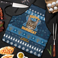 Happy Hanukcat Christmas Design Apron Xmas Holiday Patterns - Wonder Print Shop