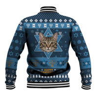 Happy Hanukcat Christmas Design Baseball Jacket Xmas Holiday Patterns - Wonder Print Shop