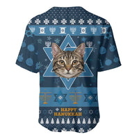 Happy Hanukcat Christmas Design Baseball Jersey Xmas Holiday Patterns - Wonder Print Shop