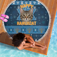 Happy Hanukcat Christmas Design Beach Blanket Xmas Holiday Patterns - Wonder Print Shop
