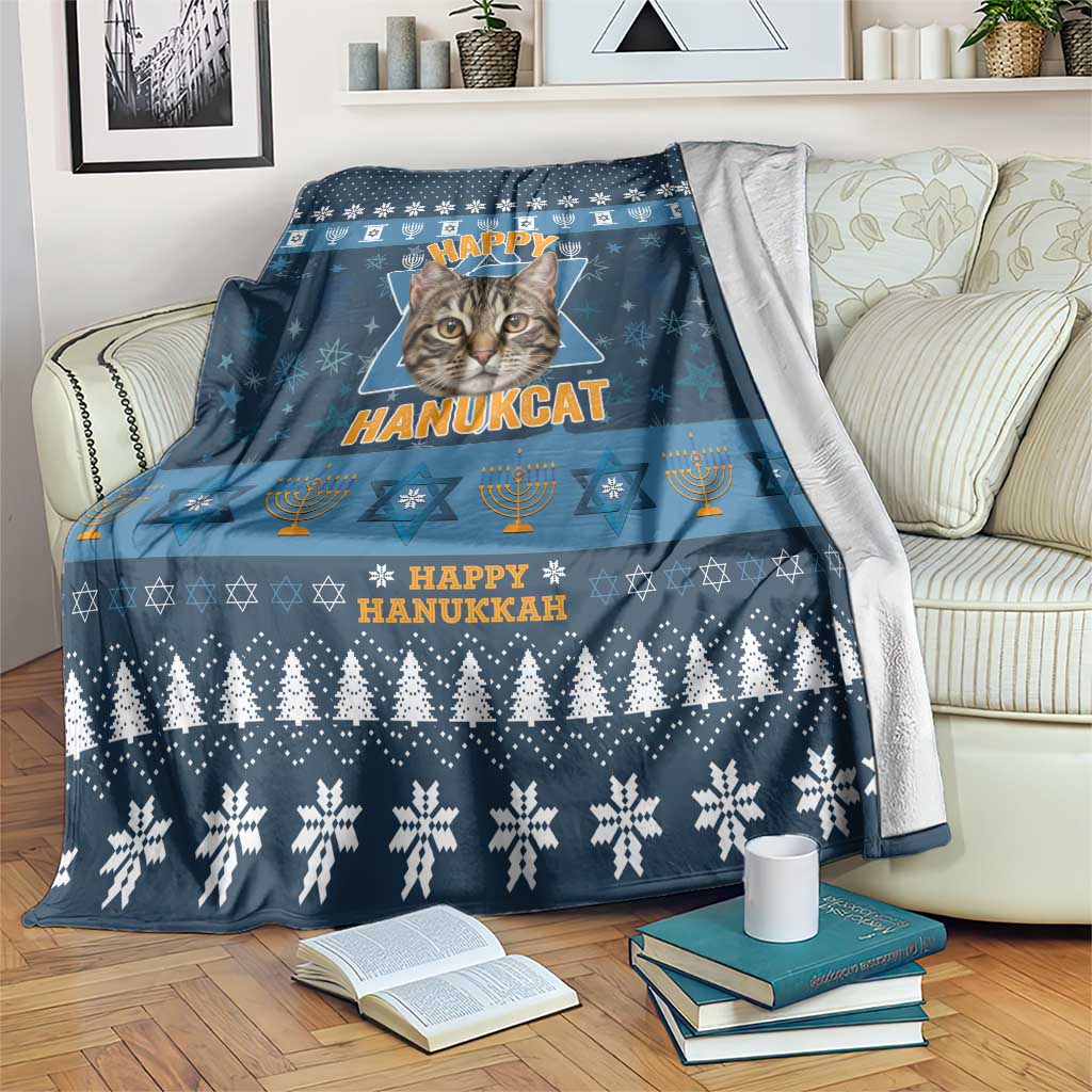 Happy Hanukcat Christmas Design Blanket Xmas Holiday Patterns - Wonder Print Shop