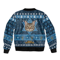 Happy Hanukcat Christmas Design Bomber Jacket Xmas Holiday Patterns - Wonder Print Shop