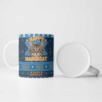 Happy Hanukcat Christmas Design Ceramic Mug Xmas Holiday Patterns - Wonder Print Shop
