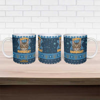 Happy Hanukcat Christmas Design Ceramic Mug Xmas Holiday Patterns - Wonder Print Shop