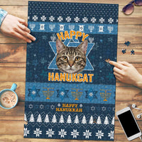 Happy Hanukcat Christmas Design Puzzle Xmas Holiday Patterns - Wonder Print Shop