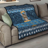 Happy Hanukcat Christmas Design Quilt Xmas Holiday Patterns - Wonder Print Shop