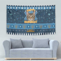 Happy Hanukcat Christmas Design Tapestry Xmas Holiday Patterns - Wonder Print Shop