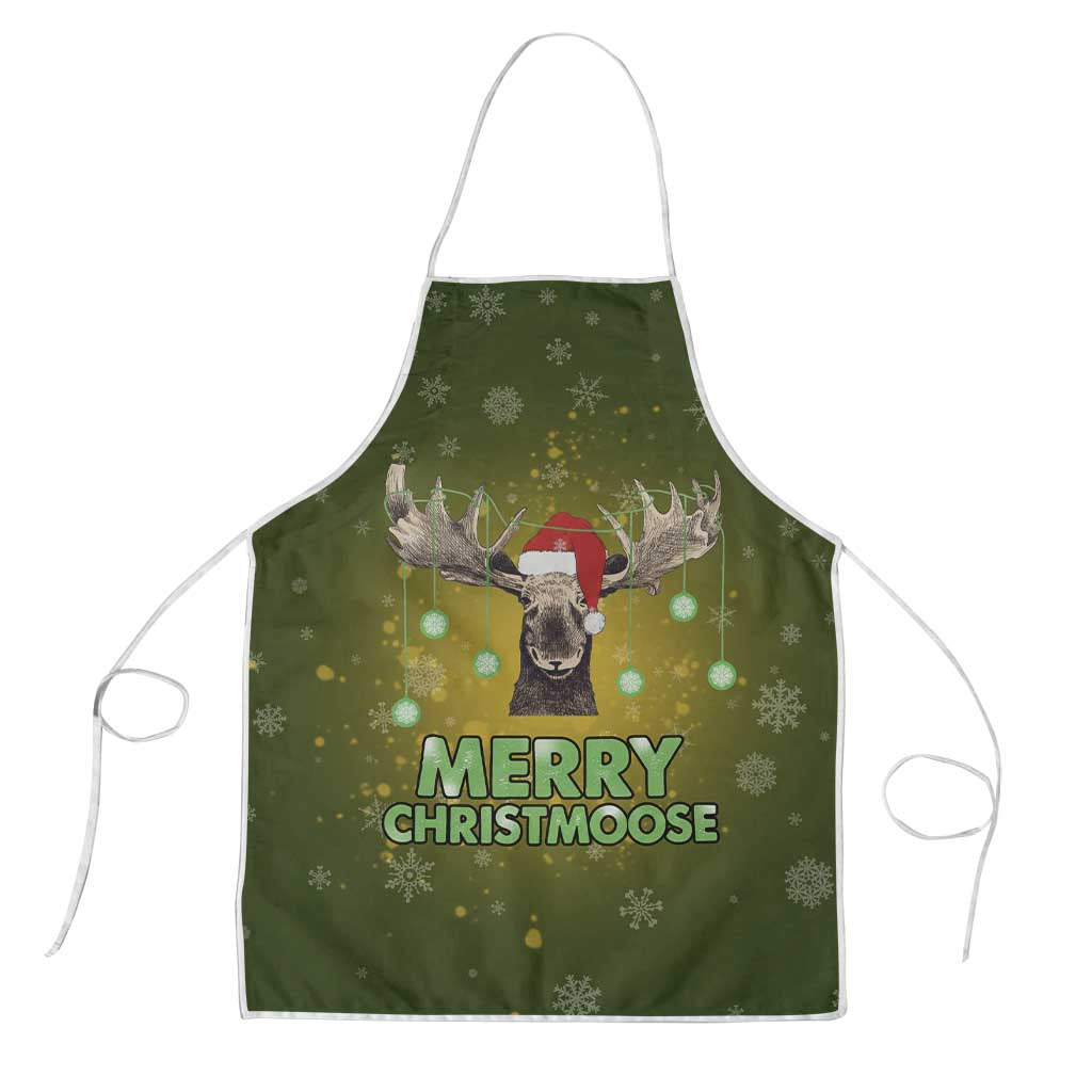 Merry ChristMoose Christmas Apron Xmas Holiday Patterns - Wonder Print Shop