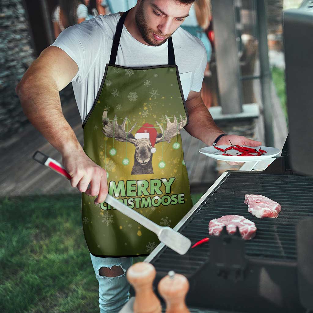 Merry ChristMoose Christmas Apron Xmas Holiday Patterns - Wonder Print Shop