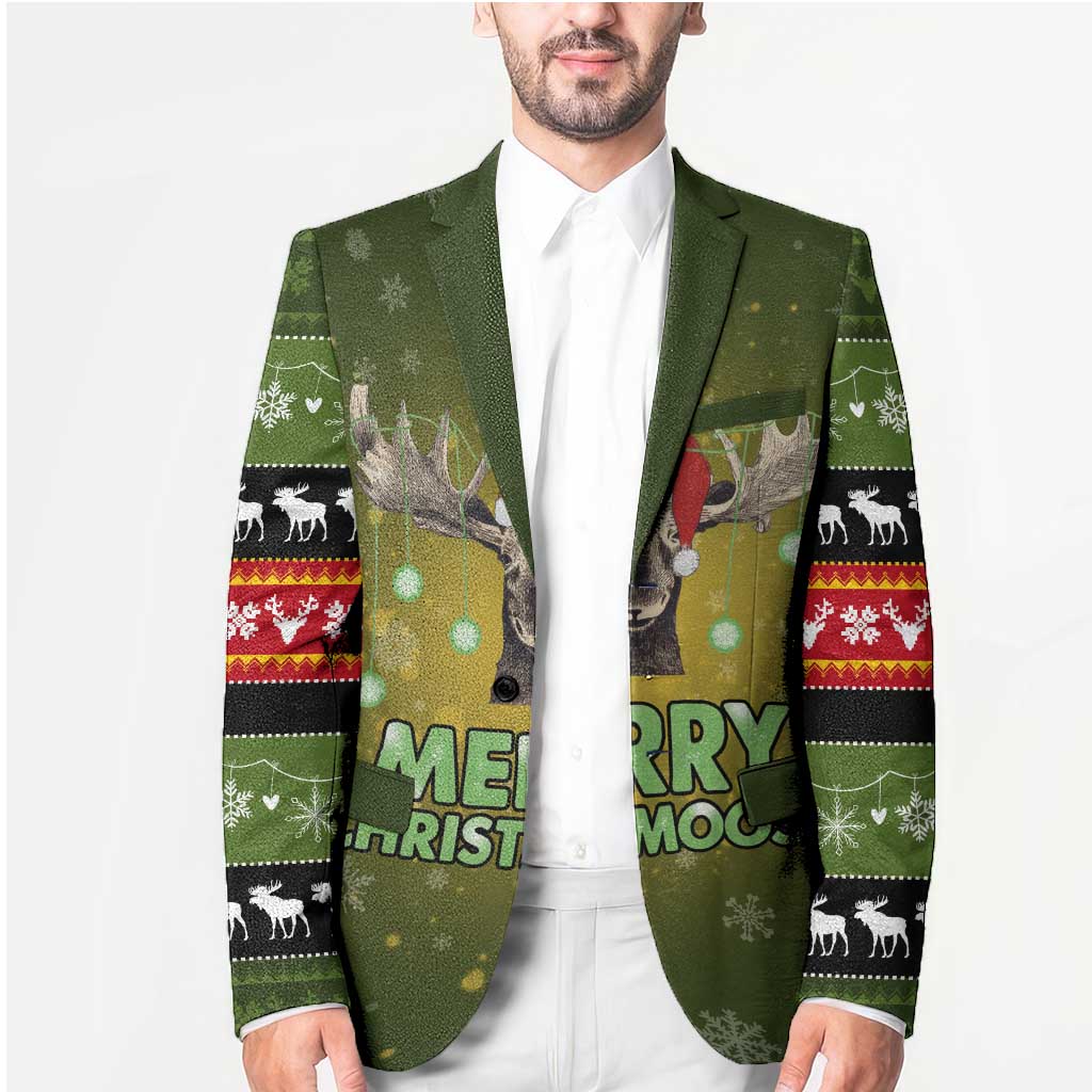 Merry ChristMoose Christmas Blazer Xmas Holiday Patterns - Wonder Print Shop