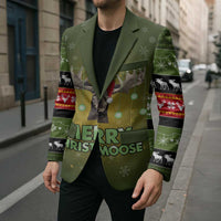 Merry ChristMoose Christmas Blazer Xmas Holiday Patterns - Wonder Print Shop