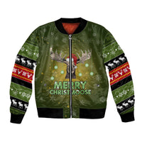 Merry ChristMoose Christmas Bomber Jacket Xmas Holiday Patterns - Wonder Print Shop