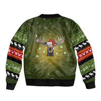 Merry ChristMoose Christmas Bomber Jacket Xmas Holiday Patterns - Wonder Print Shop