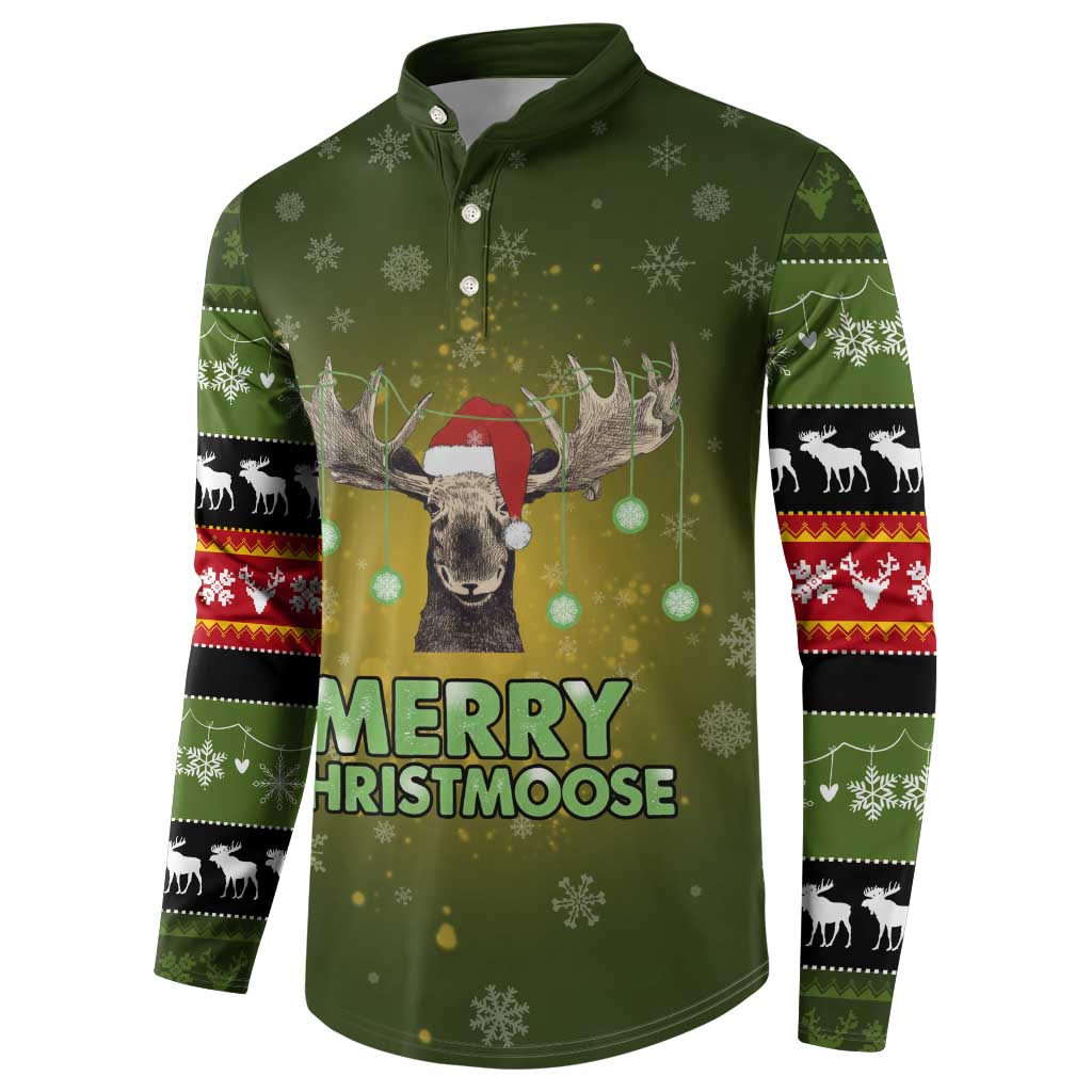 Merry ChristMoose Christmas Button Sweatshirt Xmas Holiday Patterns - Wonder Print Shop