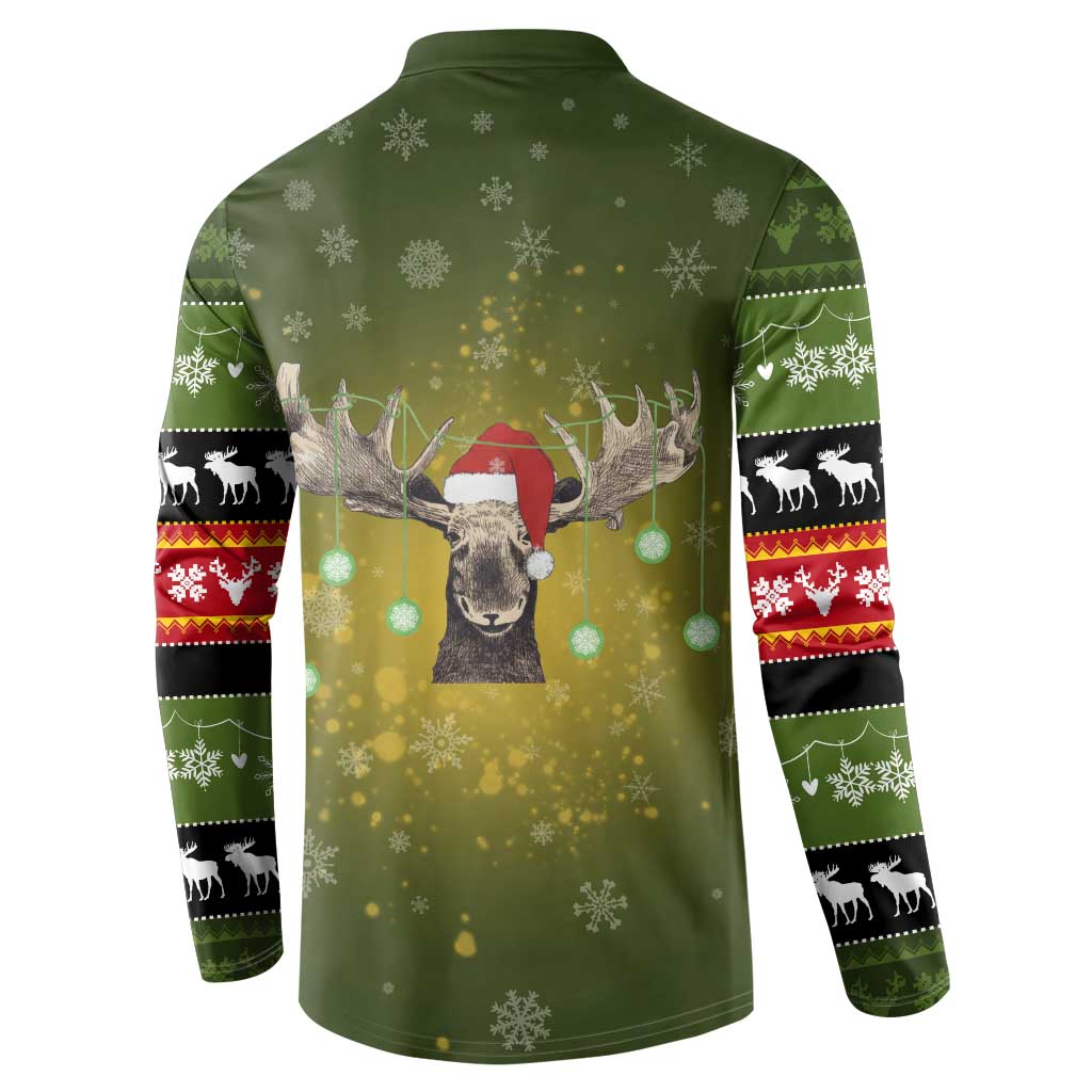 Merry ChristMoose Christmas Button Sweatshirt Xmas Holiday Patterns - Wonder Print Shop
