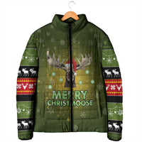 Merry ChristMoose Christmas Padded Jacket Xmas Holiday Patterns - Wonder Print Shop