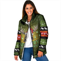 Merry ChristMoose Christmas Padded Jacket Xmas Holiday Patterns - Wonder Print Shop