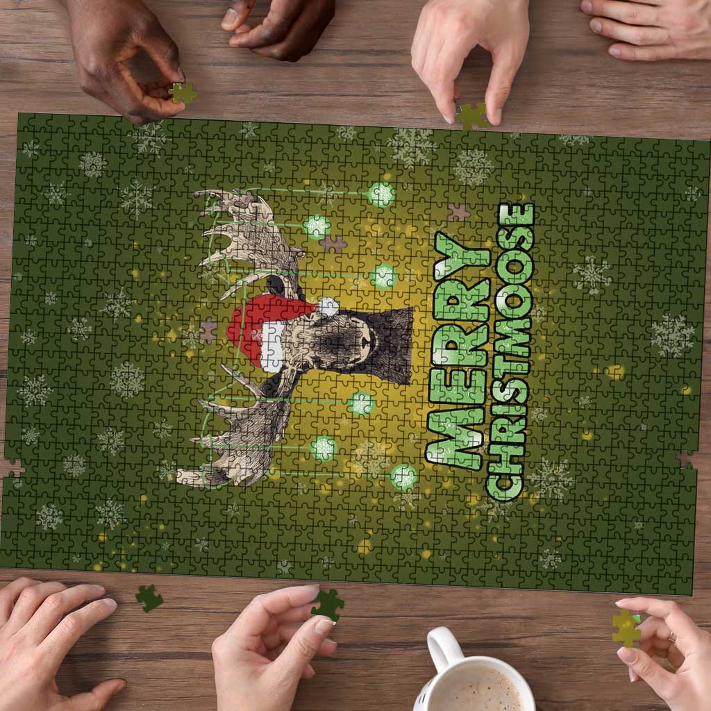 Merry ChristMoose Christmas Puzzle Xmas Holiday Patterns - Wonder Print Shop
