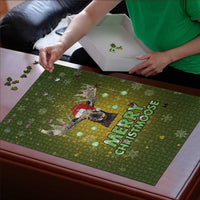 Merry ChristMoose Christmas Puzzle Xmas Holiday Patterns - Wonder Print Shop
