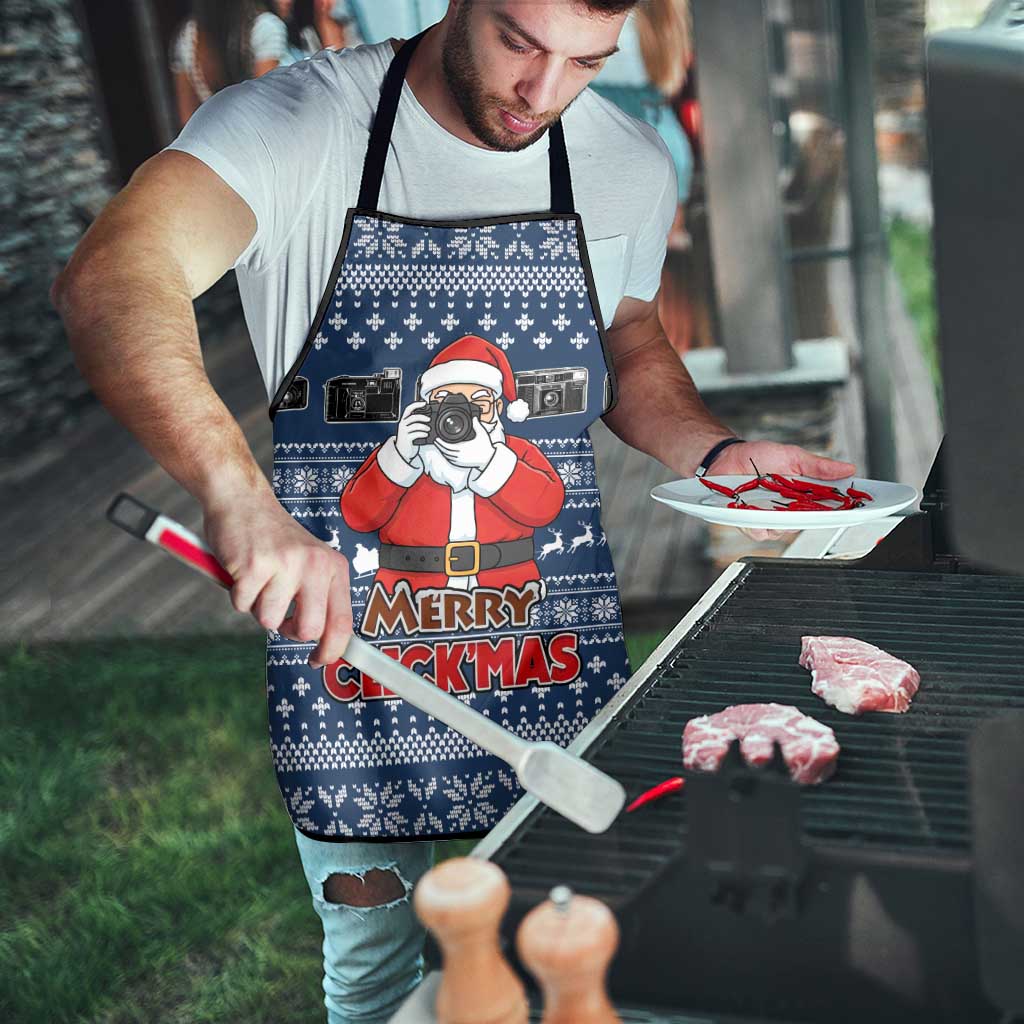 Merry Clickmas Christmas Apron Xmas Holiday Patterns - Wonder Print Shop