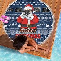 Merry Clickmas Christmas Beach Blanket Xmas Holiday Patterns - Wonder Print Shop