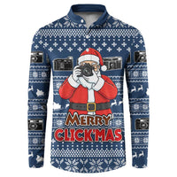 Merry Clickmas Christmas Button Sweatshirt Xmas Holiday Patterns - Wonder Print Shop