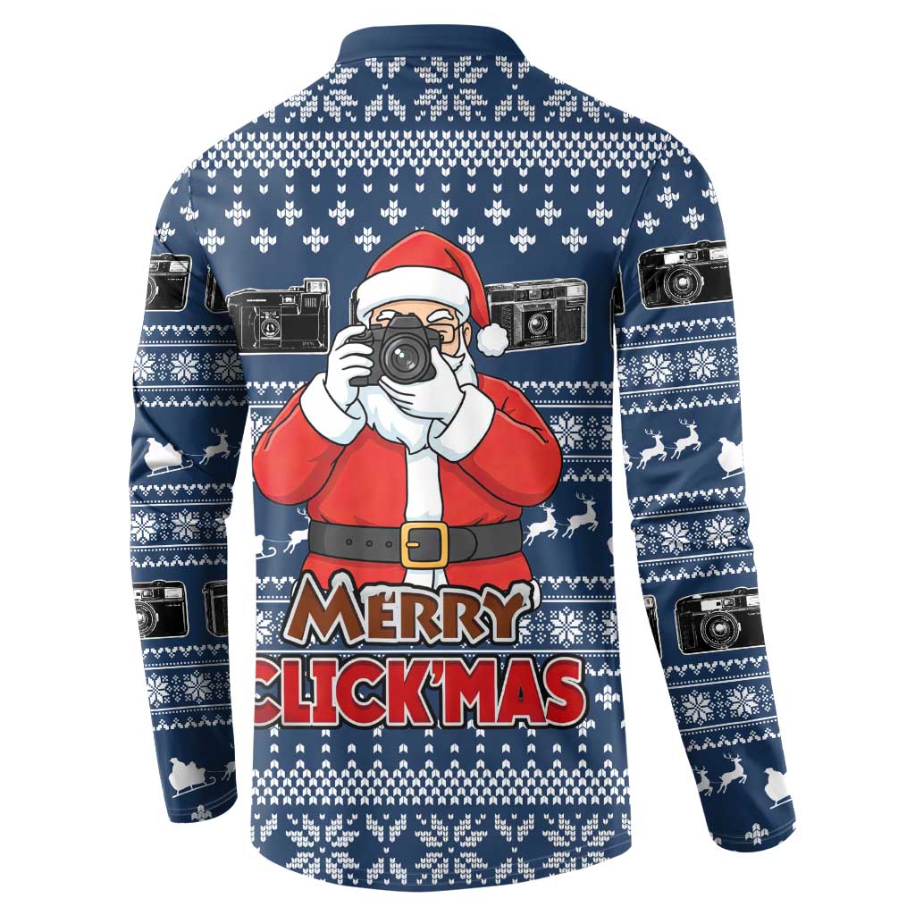Merry Clickmas Christmas Button Sweatshirt Xmas Holiday Patterns - Wonder Print Shop