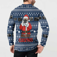 Merry Clickmas Christmas Button Sweatshirt Xmas Holiday Patterns - Wonder Print Shop