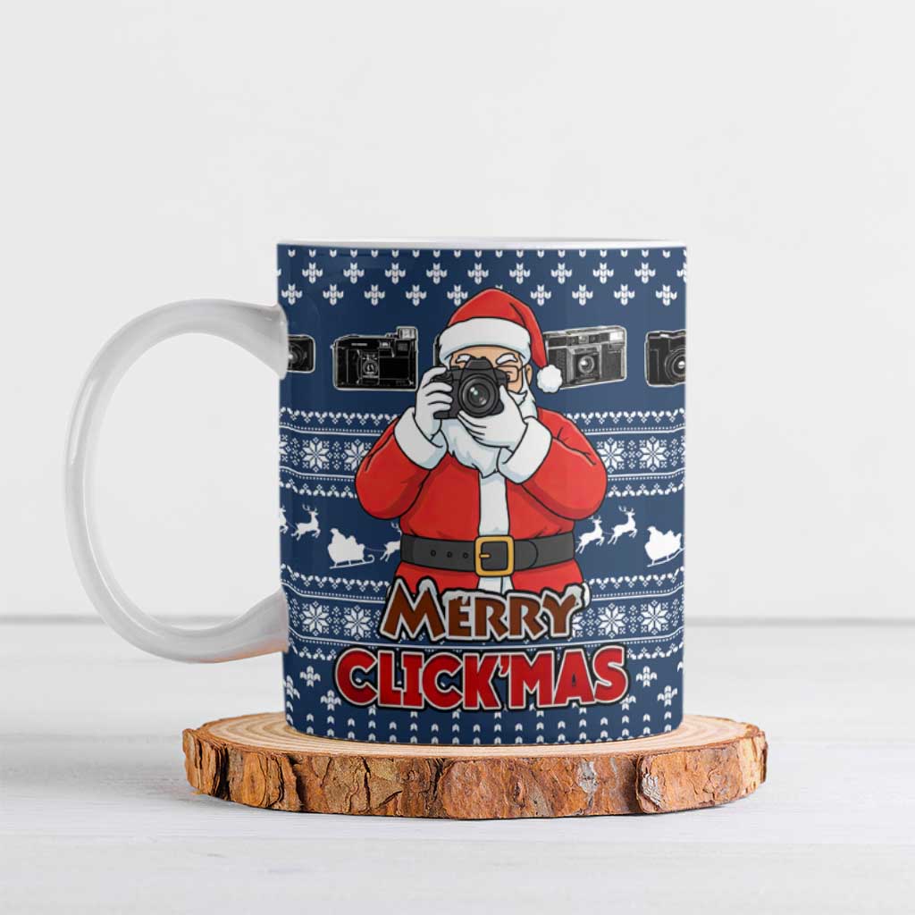 Merry Clickmas Christmas Ceramic Mug Xmas Holiday Patterns - Wonder Print Shop