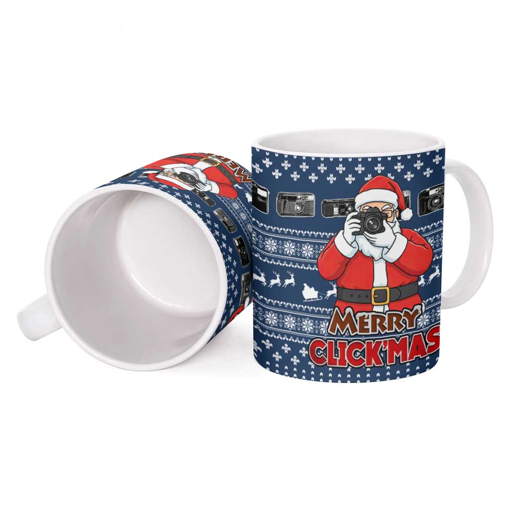 Merry Clickmas Christmas Ceramic Mug Xmas Holiday Patterns - Wonder Print Shop