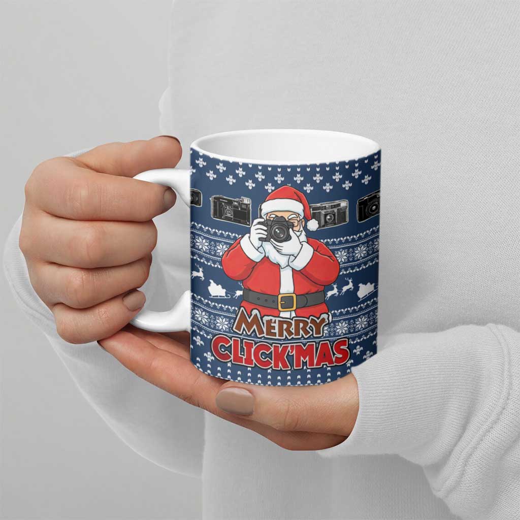 Merry Clickmas Christmas Ceramic Mug Xmas Holiday Patterns - Wonder Print Shop