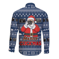 Merry Clickmas Christmas Long Sleeve Button Shirt Xmas Holiday Patterns - Wonder Print Shop