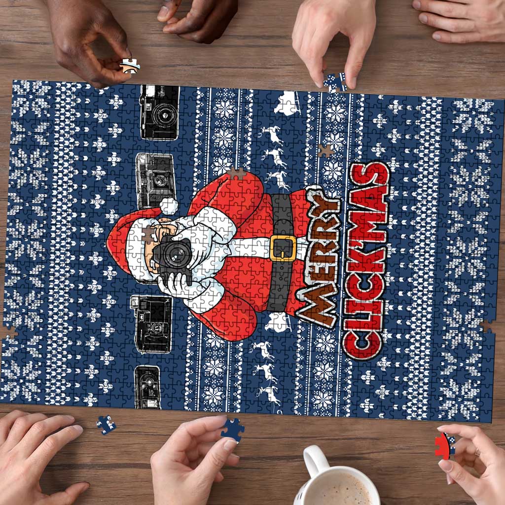 Merry Clickmas Christmas Puzzle Xmas Holiday Patterns - Wonder Print Shop
