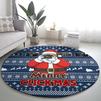 Merry Clickmas Christmas Round Carpet Xmas Holiday Patterns - Wonder Print Shop