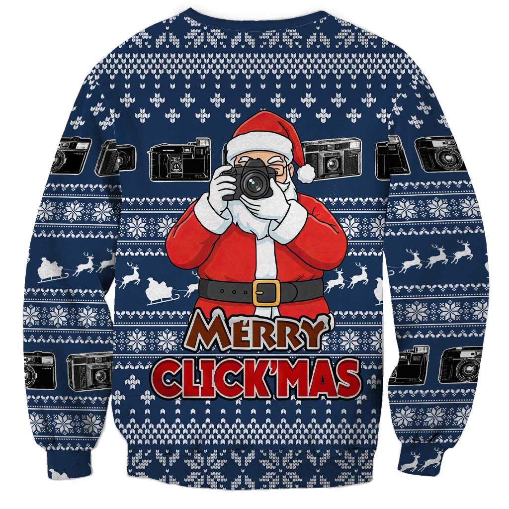 Merry Clickmas Christmas Sweatshirt Xmas Holiday Patterns - Wonder Print Shop