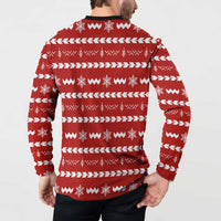 Ho Ho Hold My Beer Santa Christmas Design Button Sweatshirt Xmas Holiday Patterns - Wonder Print Shop