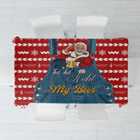 Ho Ho Hold My Beer Santa Christmas Design Tablecloth Xmas Holiday Patterns - Wonder Print Shop