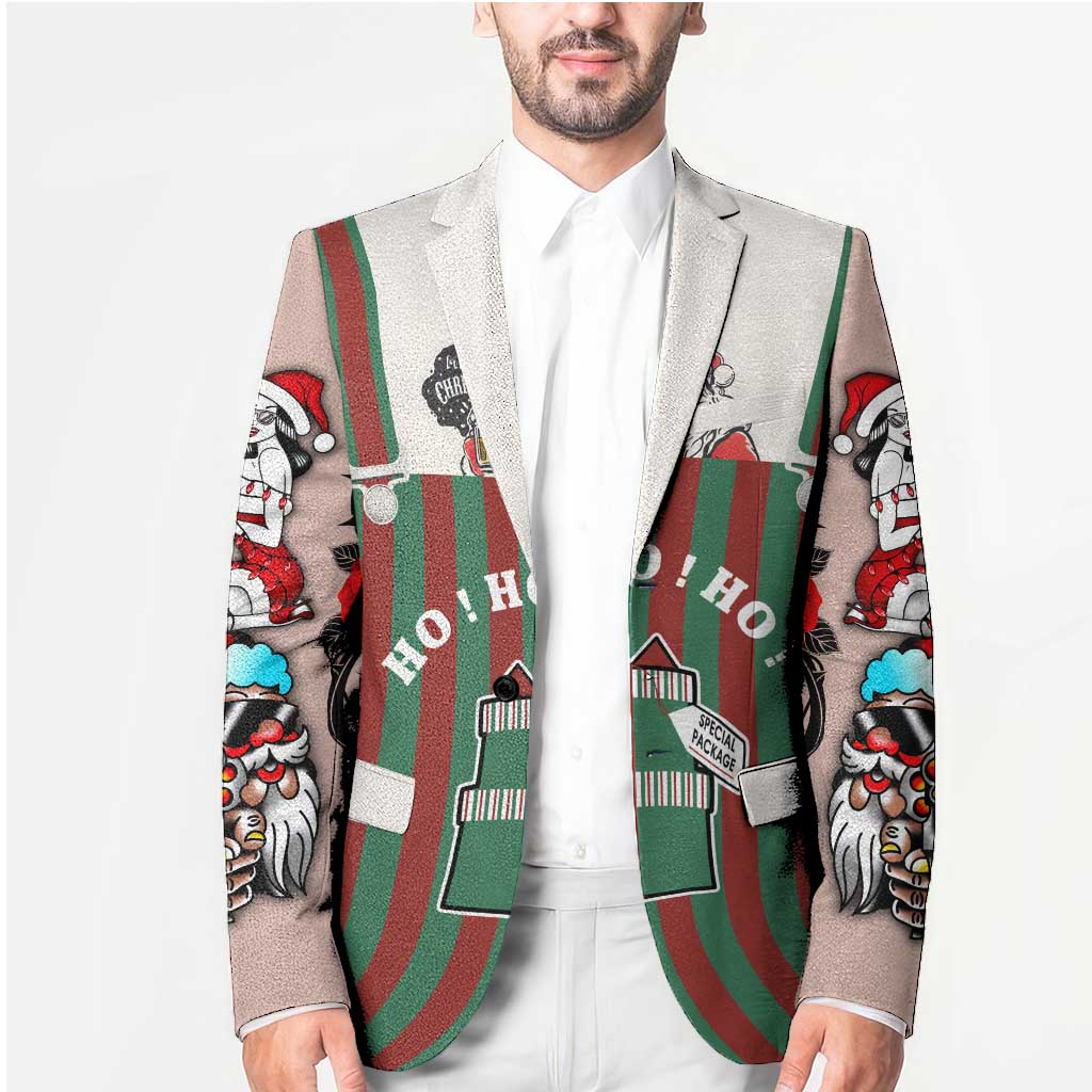 Stay With My Pig Christmas Christmas Blazer Xmas Holiday Patterns - Wonder Print Shop