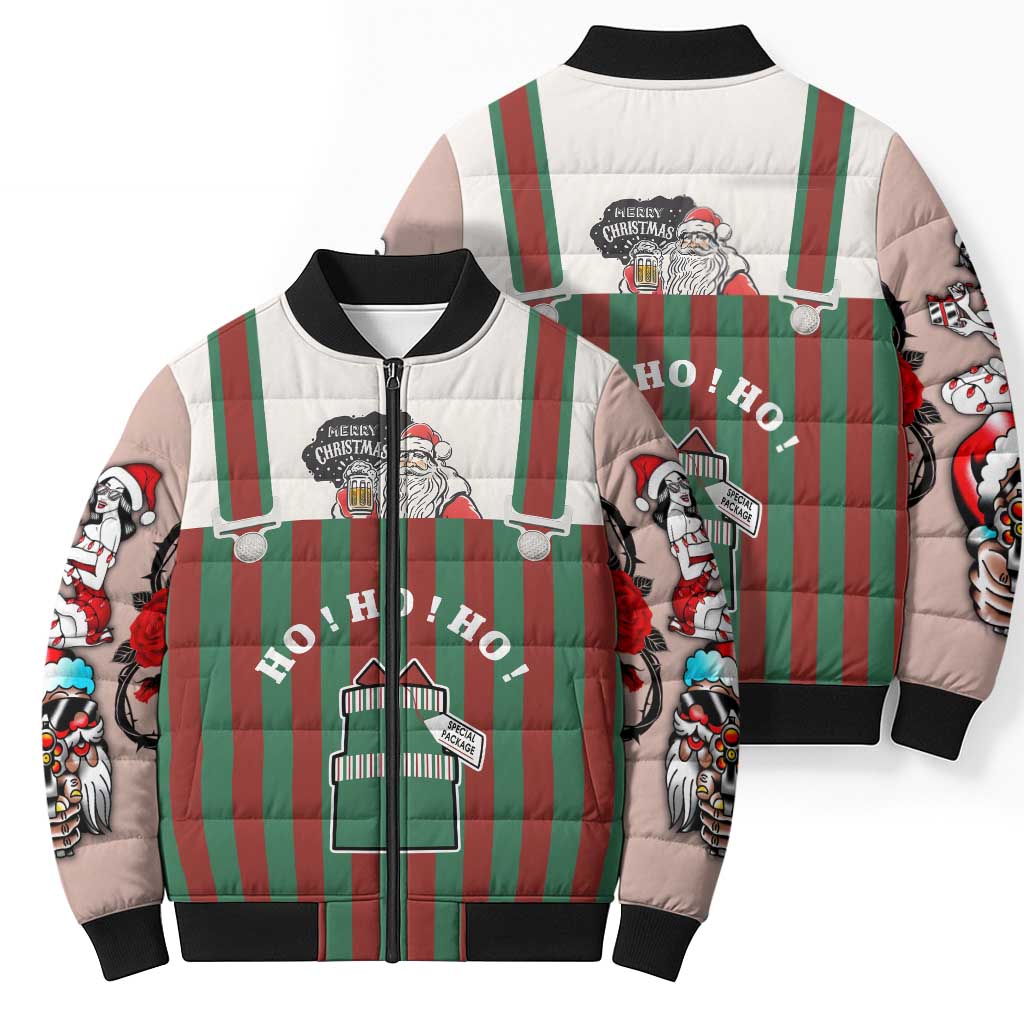 Stay With My Pig Christmas Christmas Bomber Puffer Jacket Xmas Holiday Patterns - Wonder Print Shop