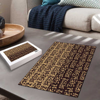 Tribe Script Puzzle with Bold Mudcloth Symbols and Brown Tan Split Design - Wonder Print Shop